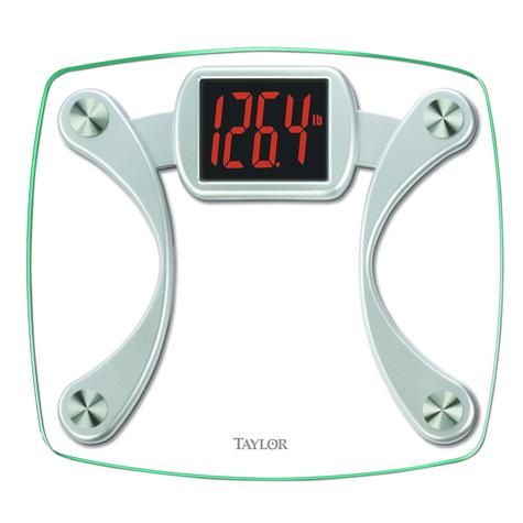 Glass Electronic Scale with Red LCD Digits
